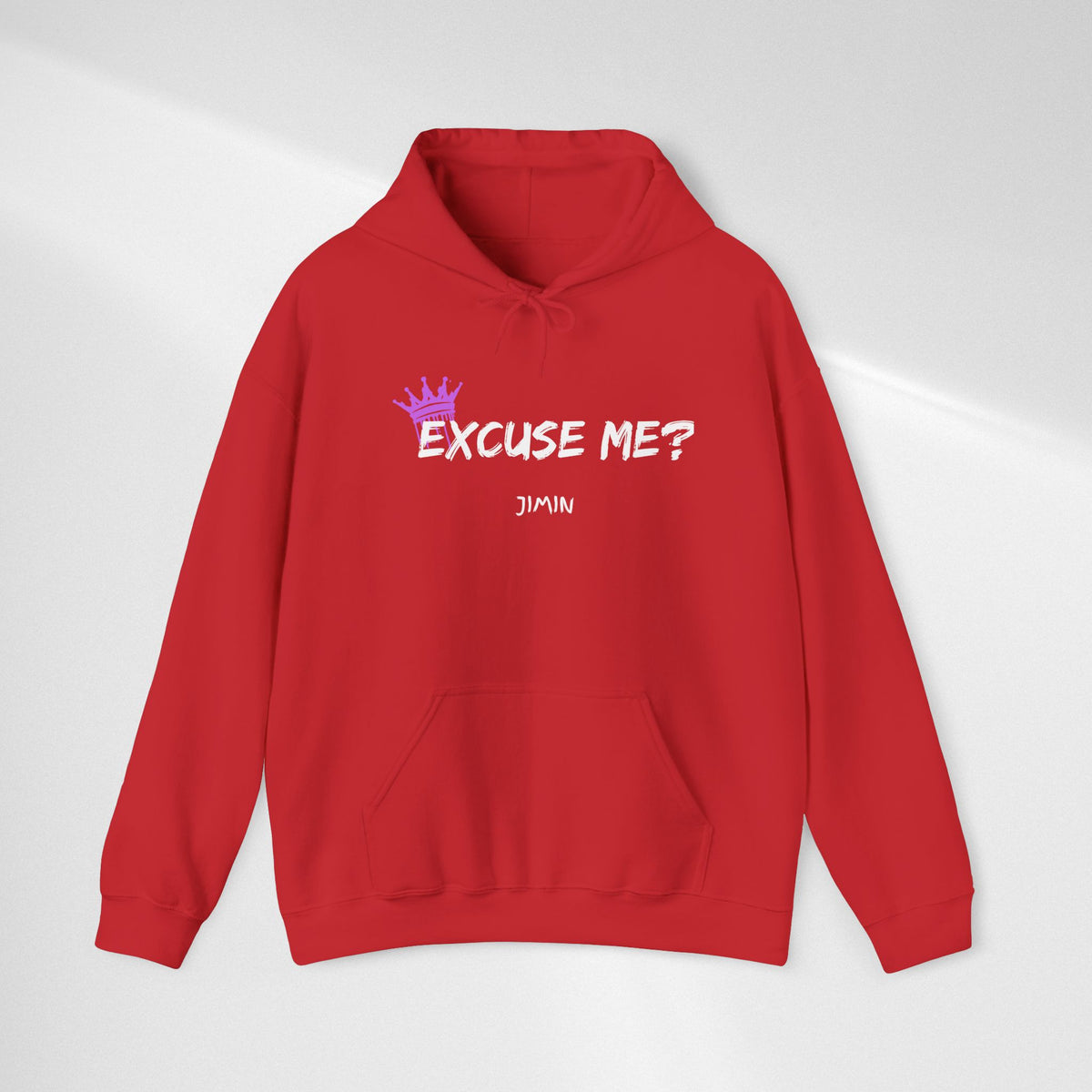Excuse Me? Jimin Hoodie - K-Pop Fan Pullover with Crown Graphic