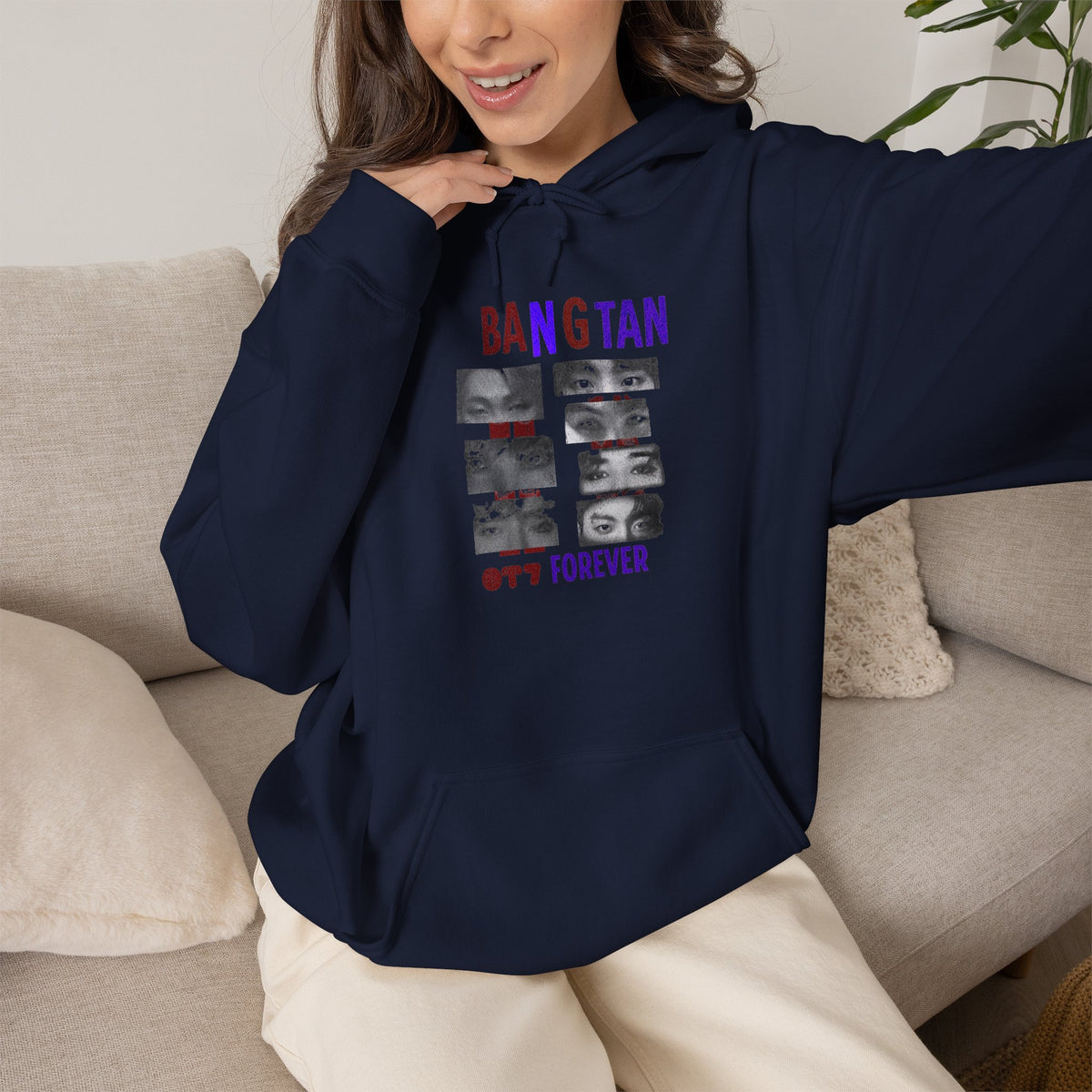Bangtan Photocollage Hoodie — BTS Eyes Forever Fan Sweatshirt