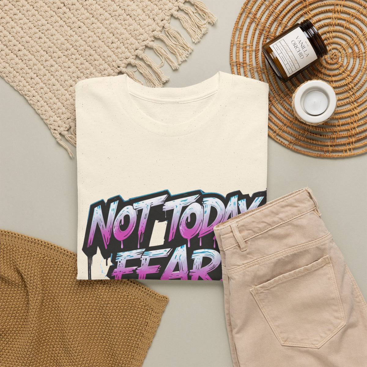 Not Today Fear! Graphic Tee — BTS  Motivational Streetwear