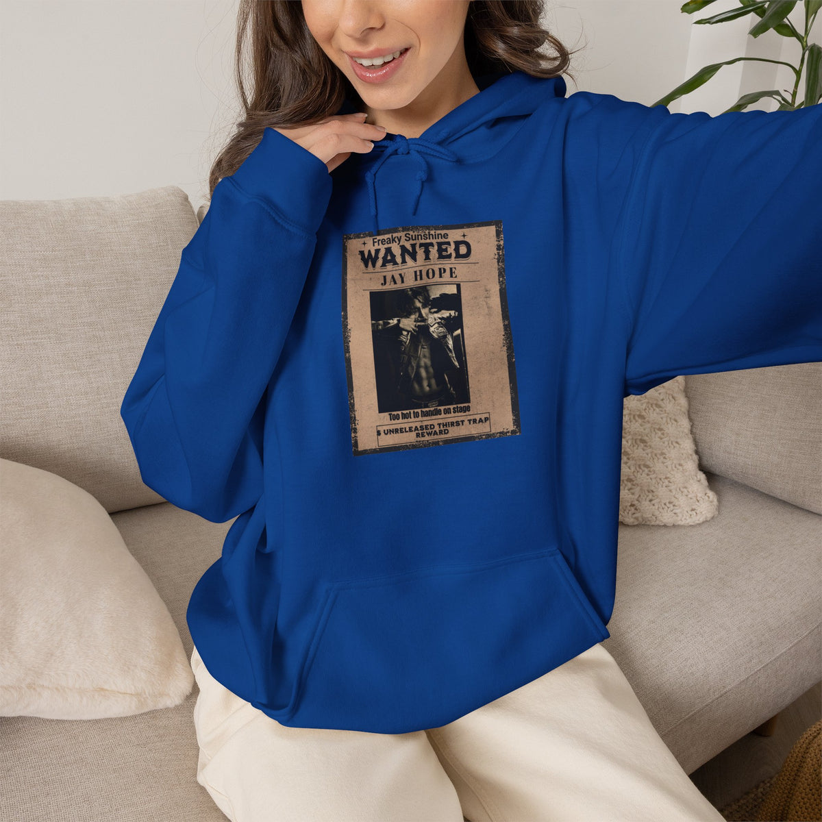 Wanted Poster Hoodie - Vintage 'WANTED: Jay Hope' Graphic Sweatshirt