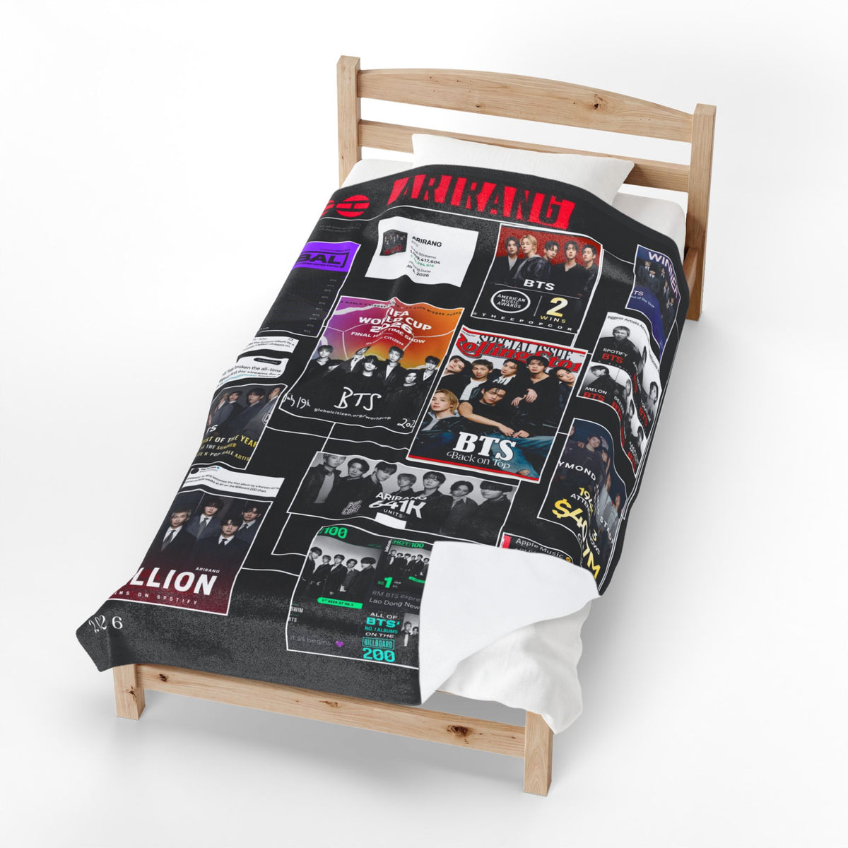 Plush Blanket — BTS Collage Velveteen Throw