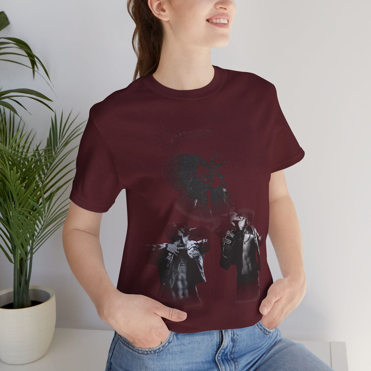 J HOPE T-Shirt — Grunge Black & White Band Photo Tee (Hope)