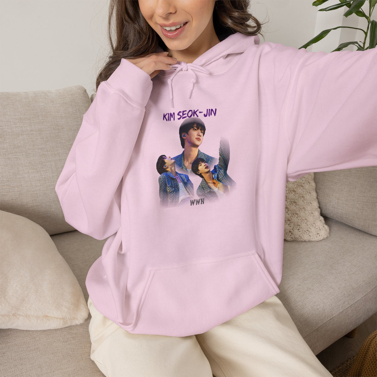 Kim Seok-jin (Jin) Photo Collage Hoodie — K-Pop Idol Fan Sweatshirt