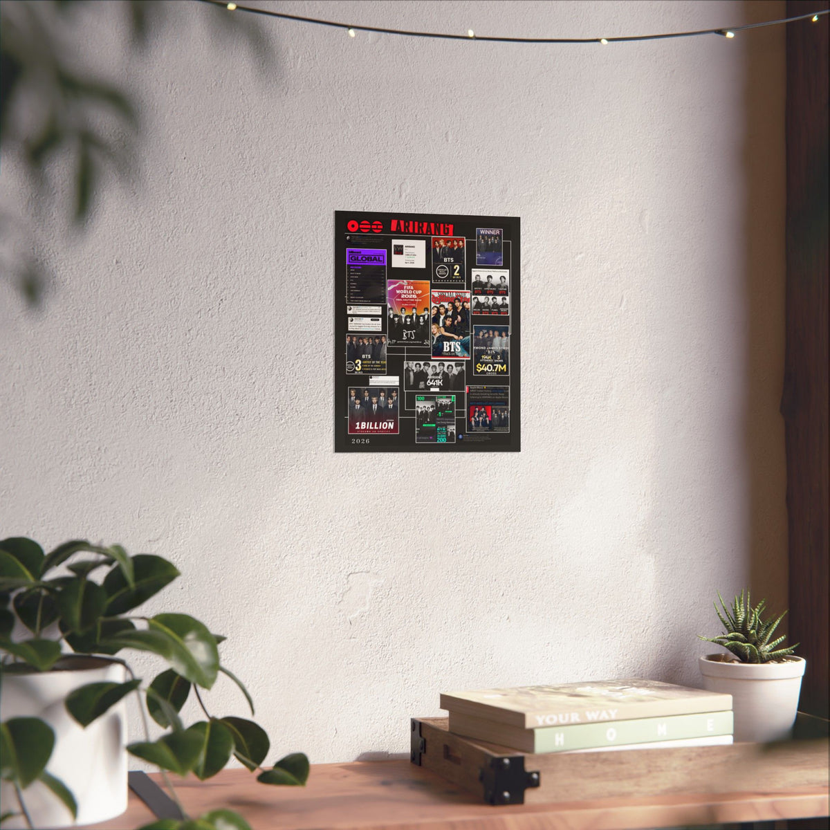 BTS Collage Matte Poster — Vertical BTS Achievement Poster (2026 Highlights)
