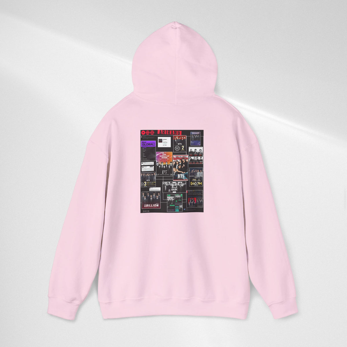 BTS Collage Hoodie — Retro Music Posters Graphic Sweatshirt