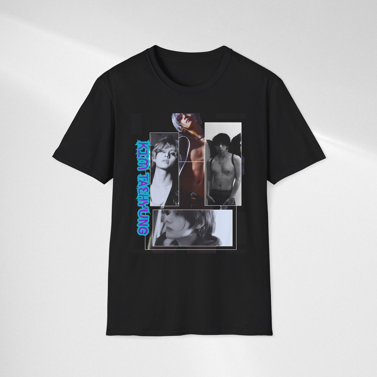 V Photo Collage Tee — Retro K-Pop Inspired Graphic T-Shirt