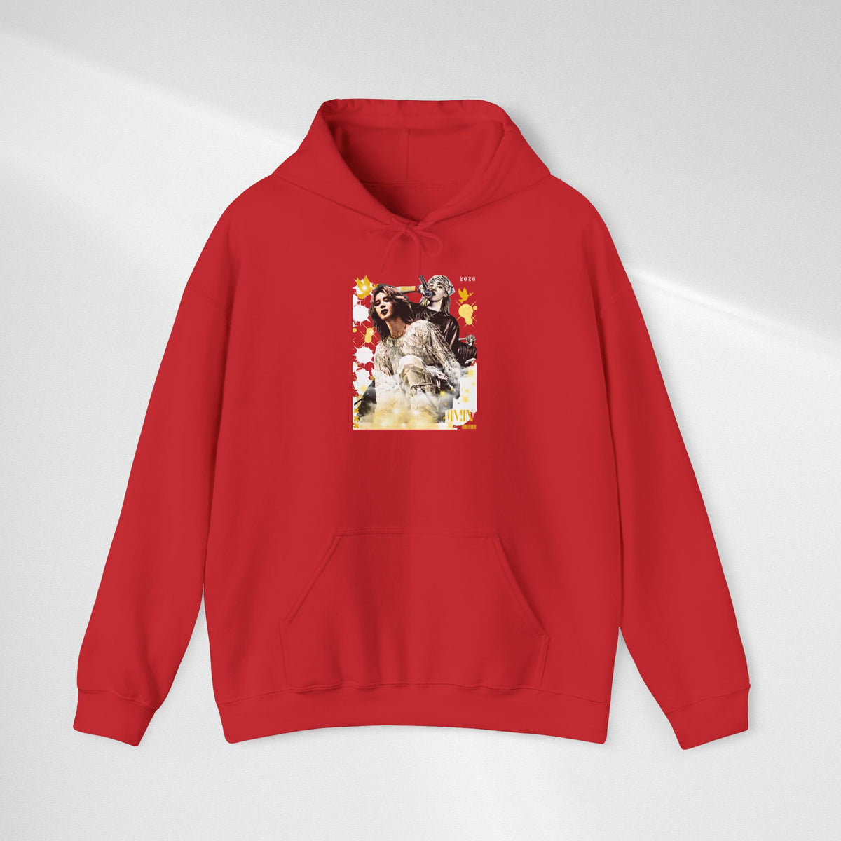 Jimin 95 Hoodie — K-Pop Fan Pullover with Photo Collage Front & Graphic Back