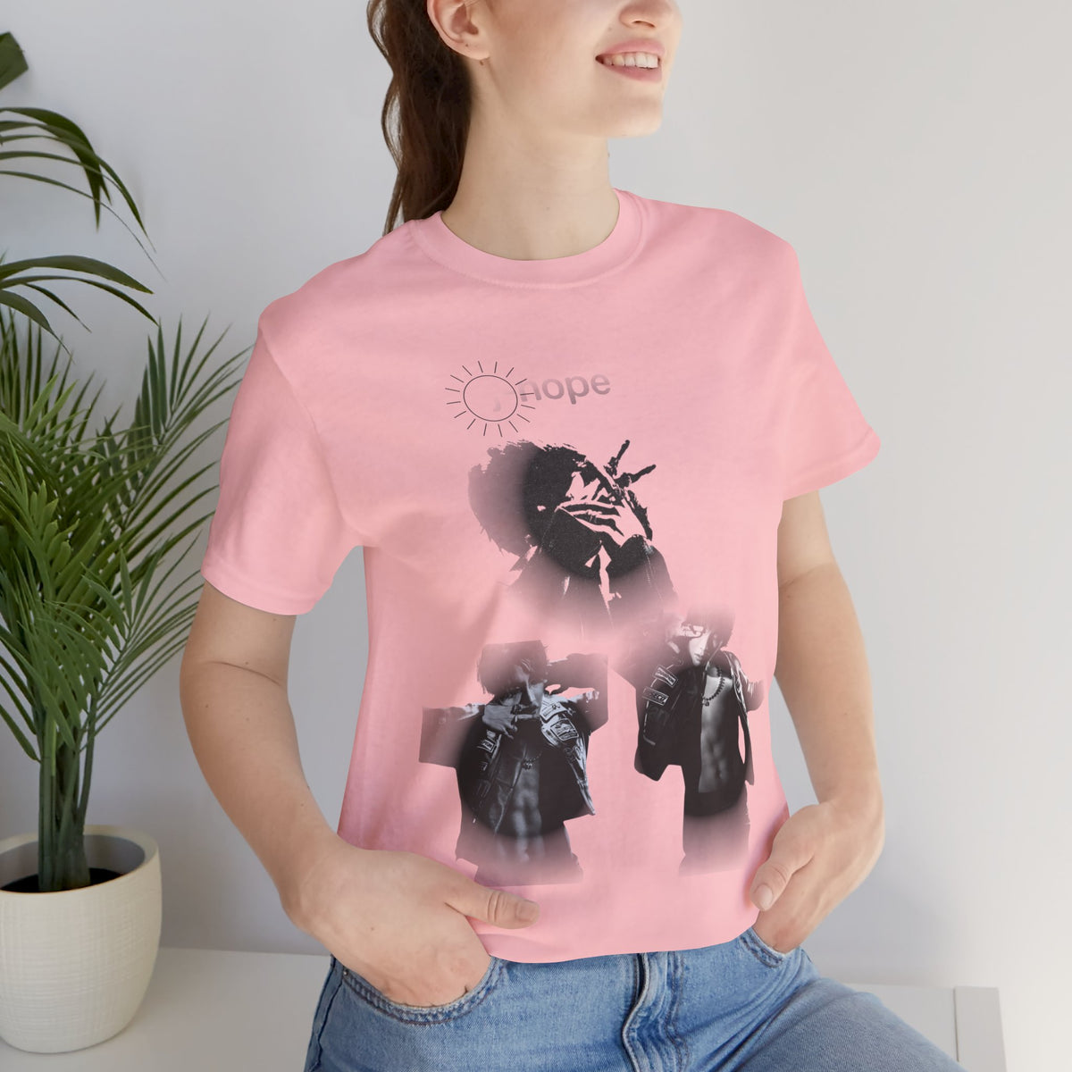 J HOPE T-Shirt — Grunge Black & White Band Photo Tee (Hope)