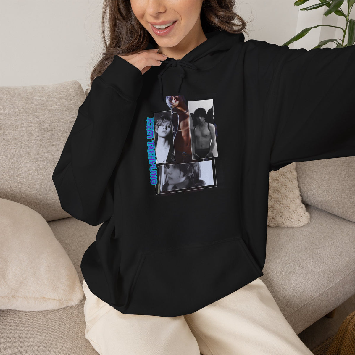 Graphic Hoodie — Photo Collage Streetwear "KIM TAEHYUNG"