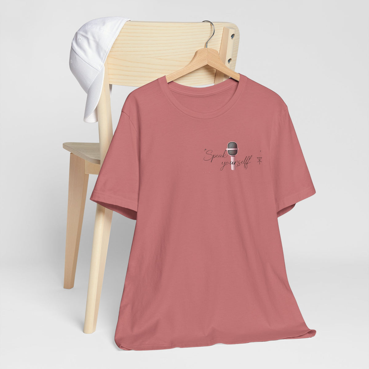 Microphone Graphic Tee — "Speak Your Truth" Short Sleeve T-Shirt