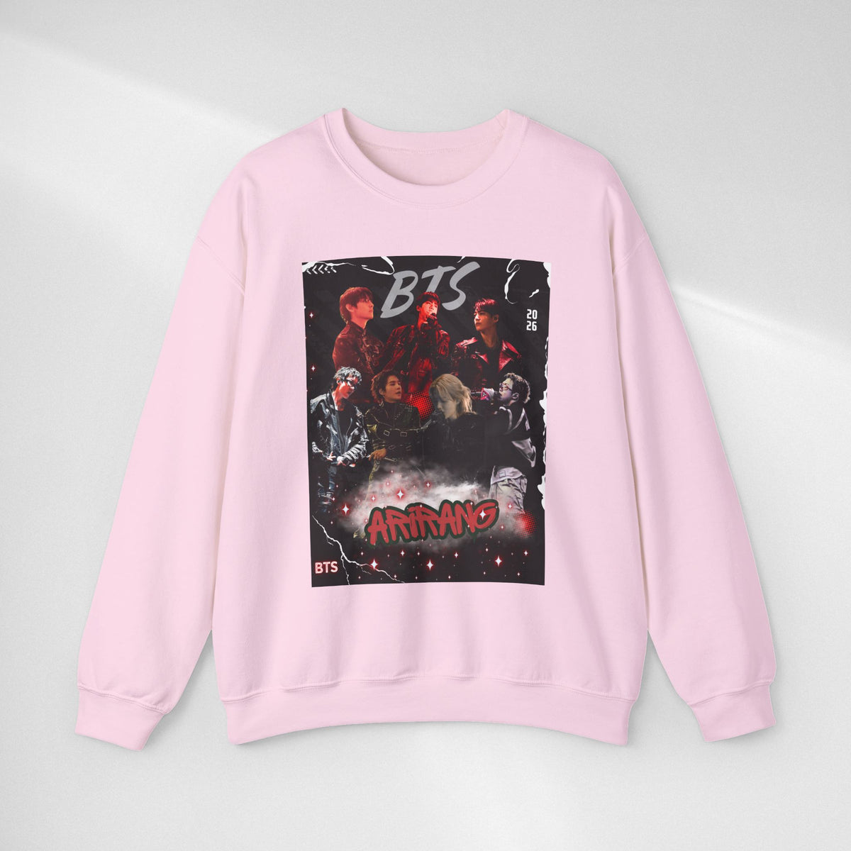 K-Pop Graphic Crewneck Sweatshirt — BTS Aesthetic Fan Design