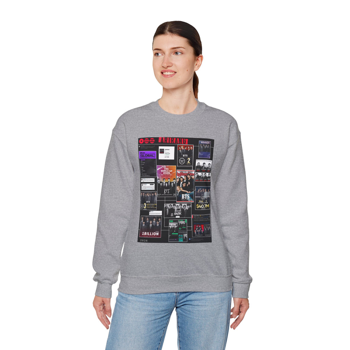 Collage Graphic Sweatshirt — BTS Moments Photo Montage Crewneck
