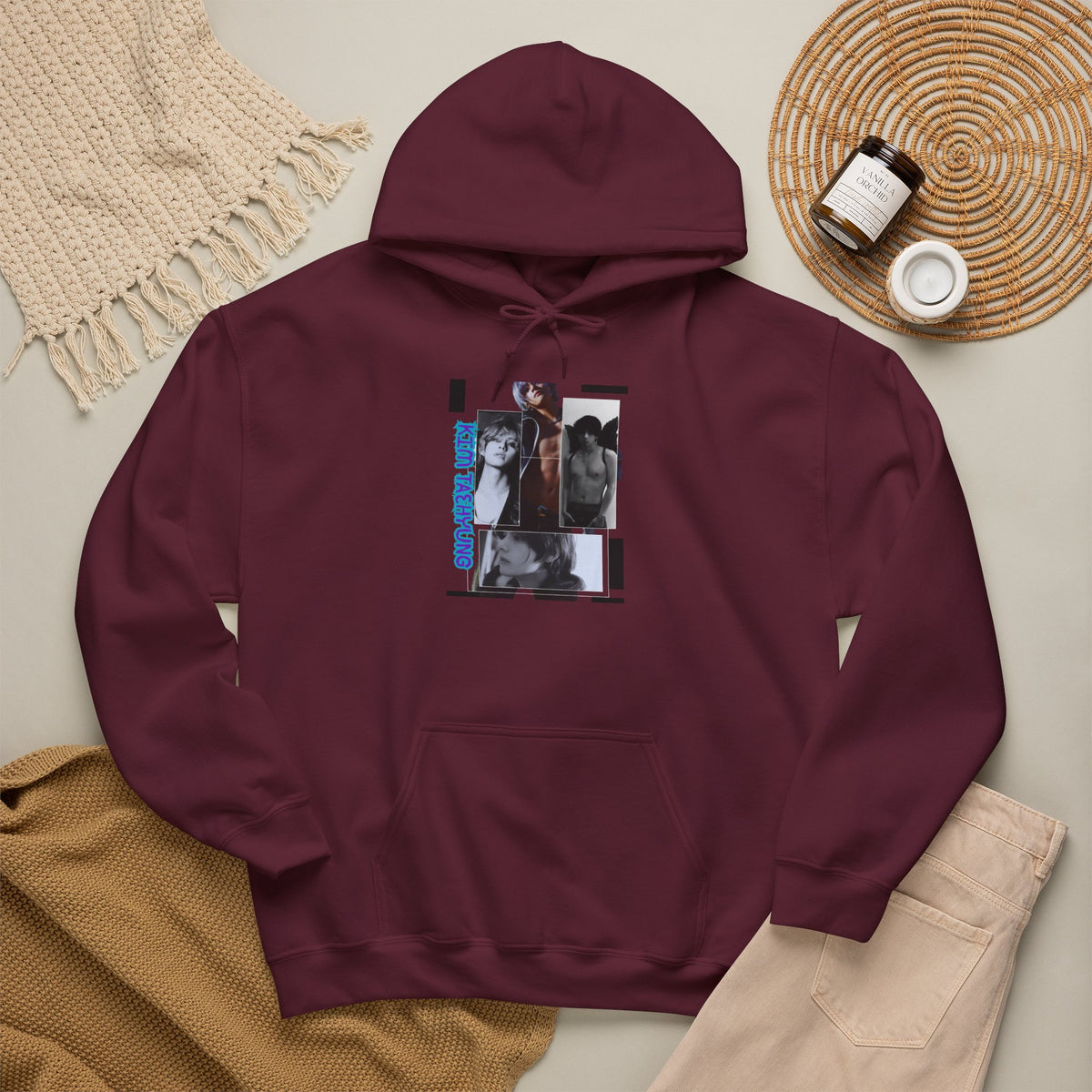 Graphic Hoodie — Photo Collage Streetwear "KIM TAEHYUNG"