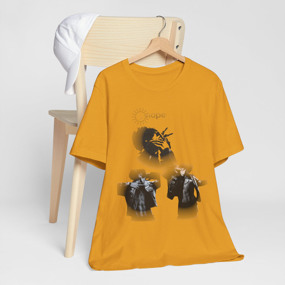 J HOPE T-Shirt — Grunge Black & White Band Photo Tee (Hope)