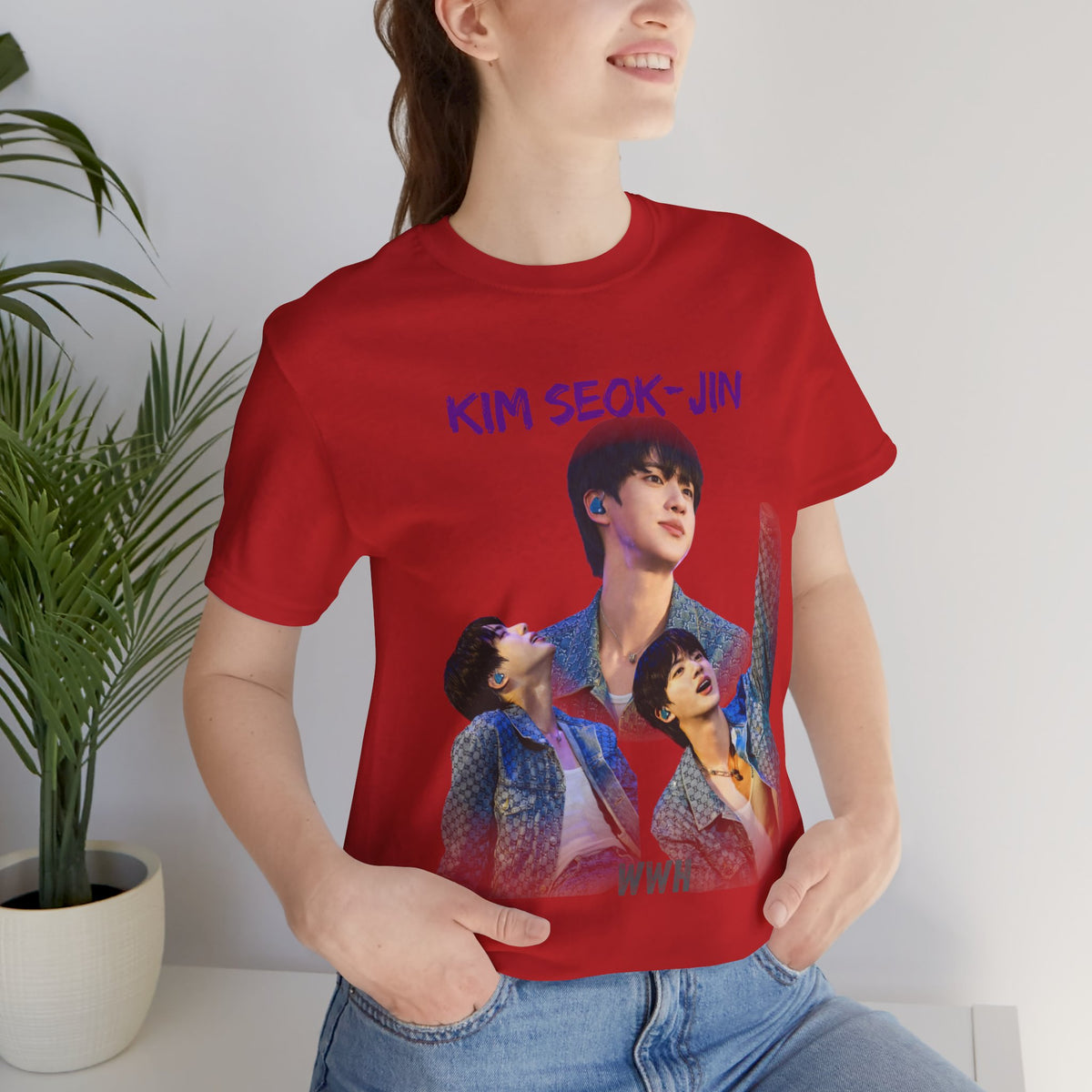 Jin (Kim Seok-jin) Fan Tee — K‑Pop BTS Portrait Graphic T‑Shirt