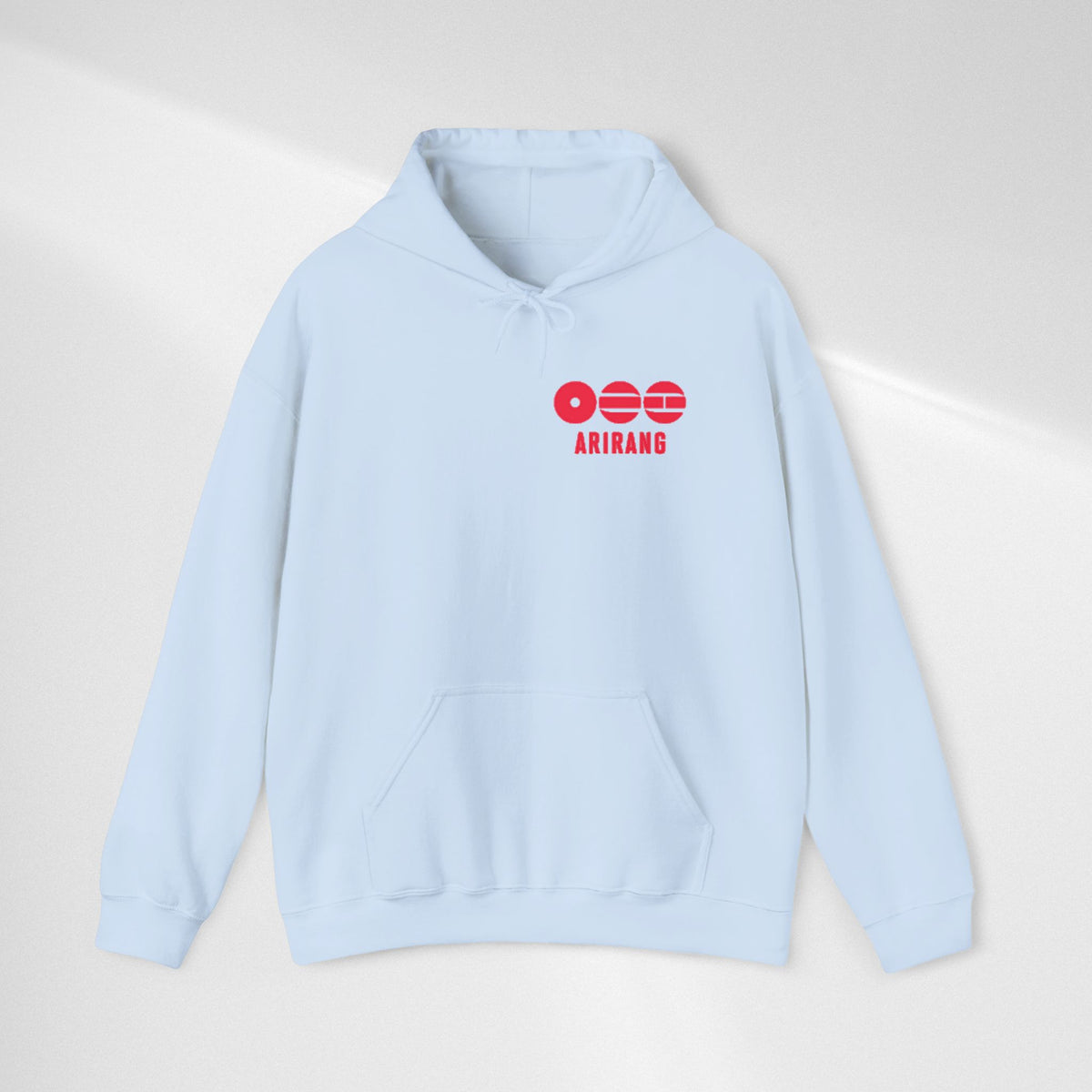Arirang Logo Hoodie — Minimal BTS Inspired White Pullover