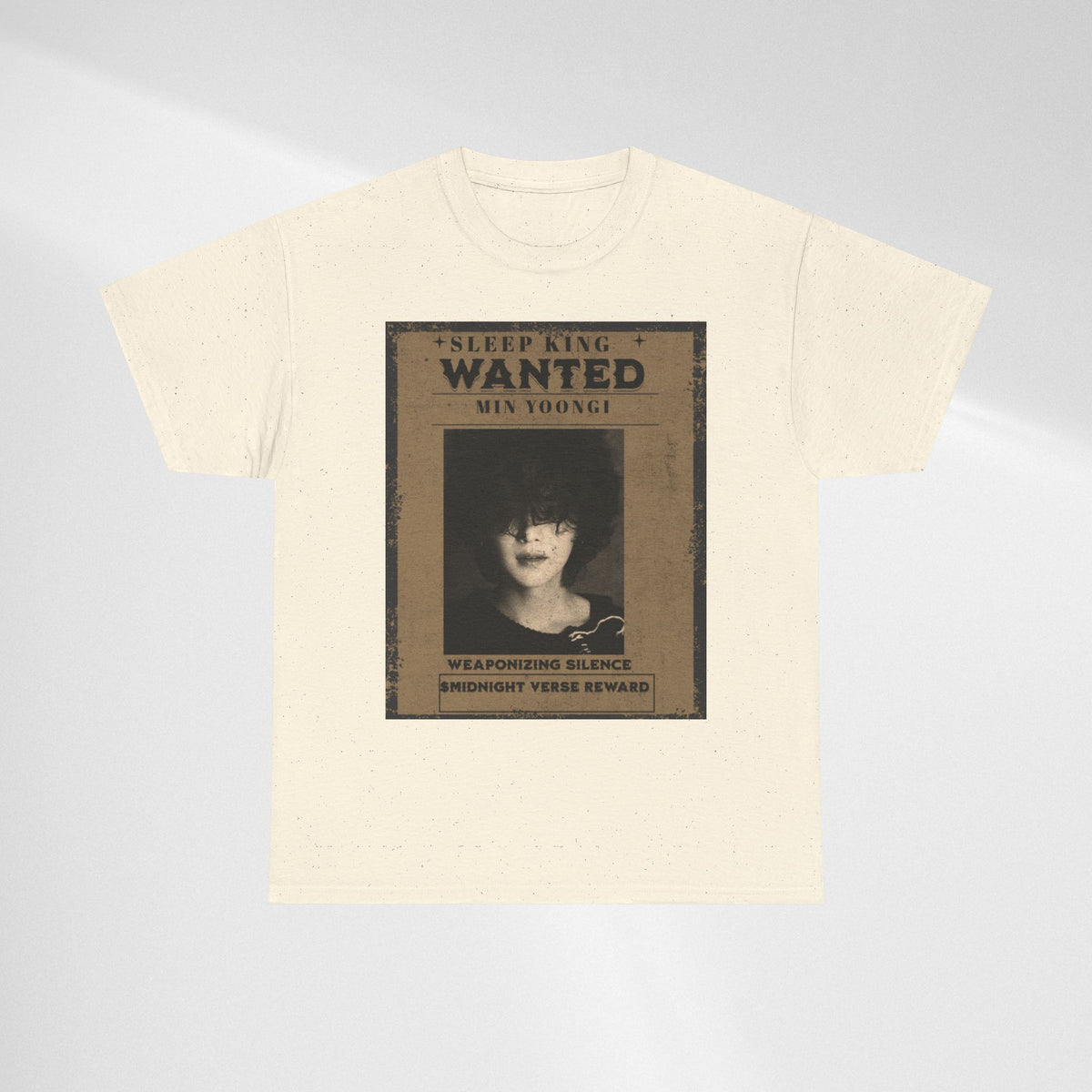 Suga Wanted Poster T-Shirt — "Sleep King Wanted" Vintage Horror Graphic Tee