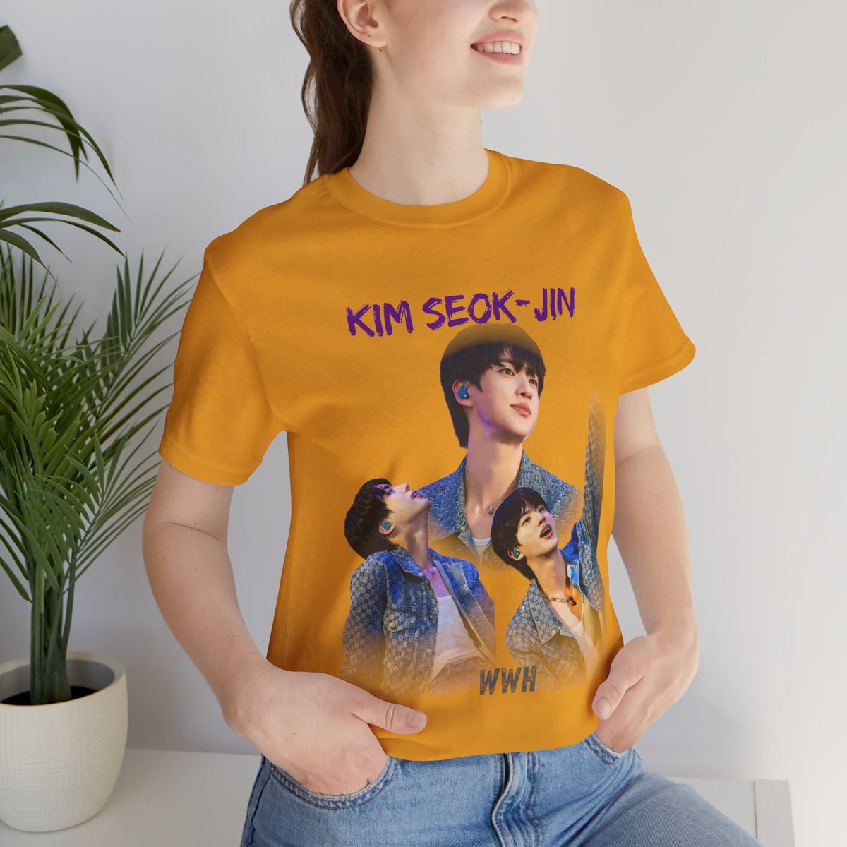 Jin (Kim Seok-jin) Fan Tee — K‑Pop BTS Portrait Graphic T‑Shirt