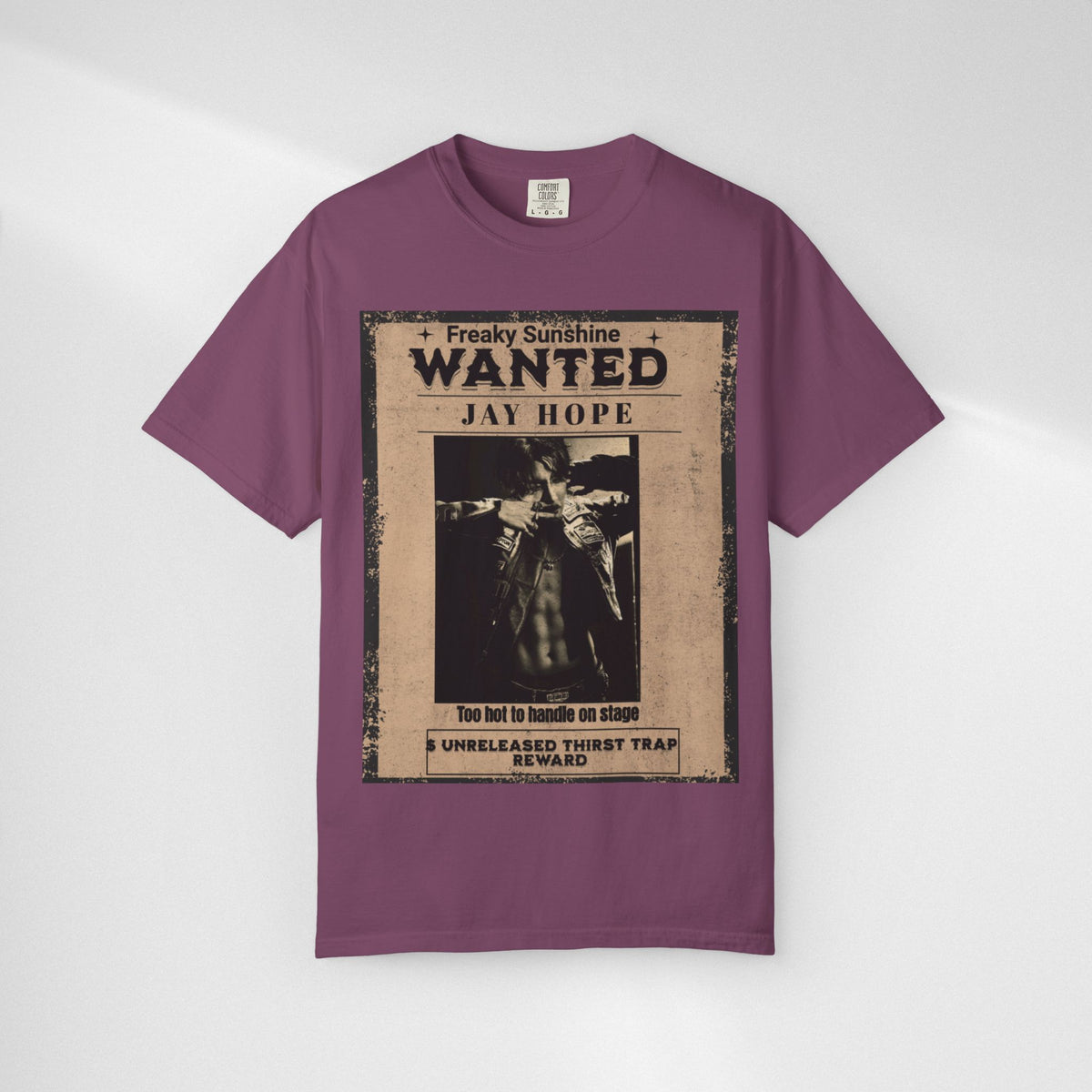 Wanted Poster Graphic T-Shirt — "Freaky Sunshine: Jay Hope" Vintage Style