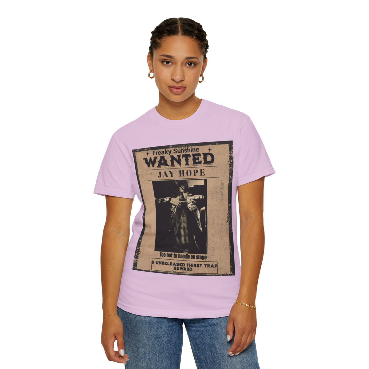 Wanted Poster Graphic T-Shirt — "Freaky Sunshine: Jay Hope" Vintage Style