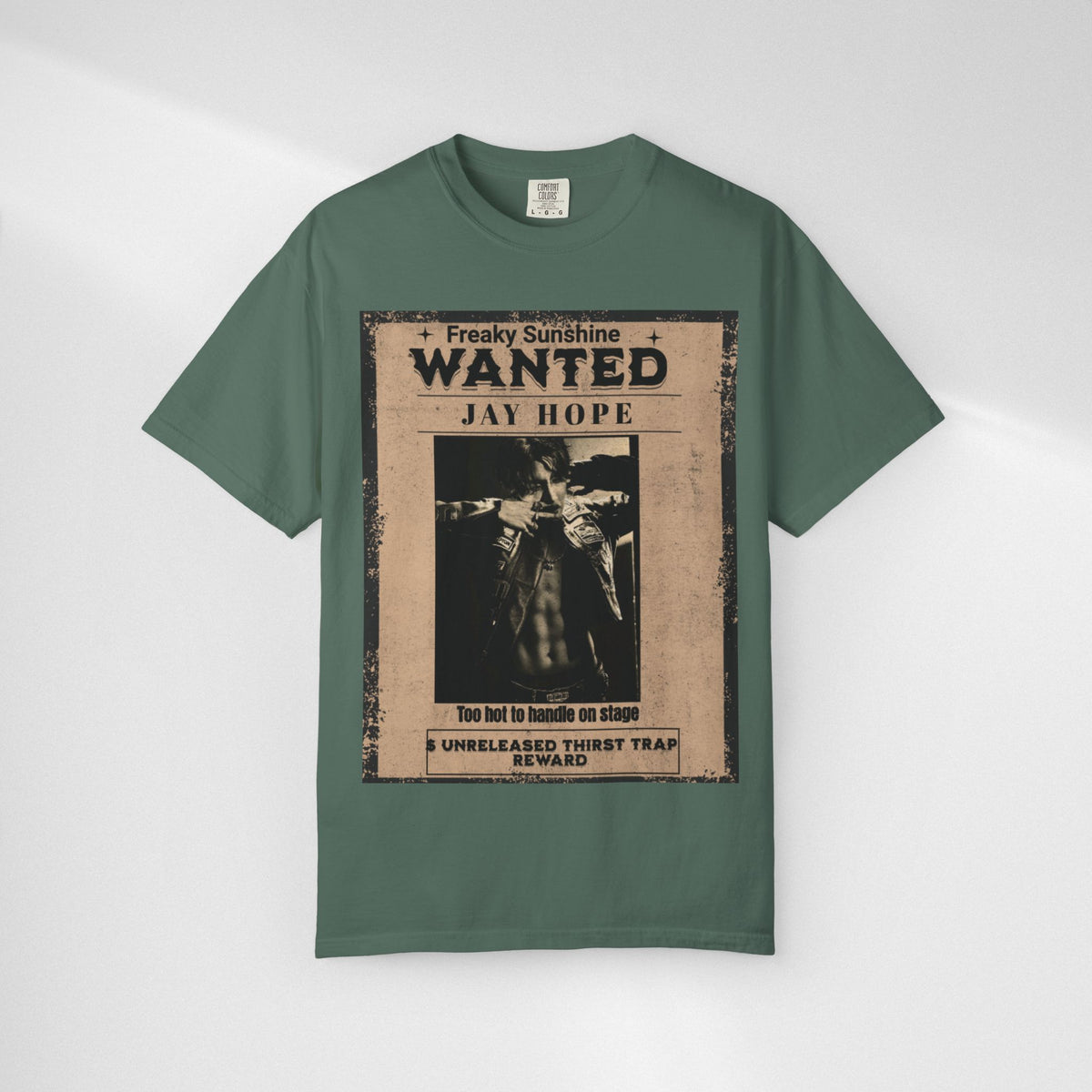 Wanted Poster Graphic T-Shirt — "Freaky Sunshine: Jay Hope" Vintage Style