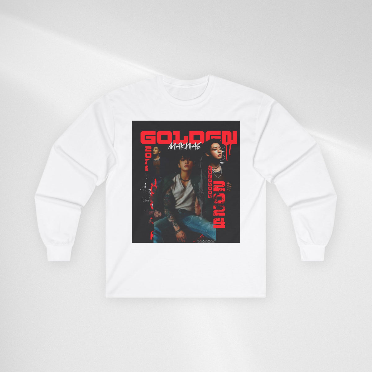 JK Golden Era Long Sleeve Tee — Retro Duo Portrait Graphic