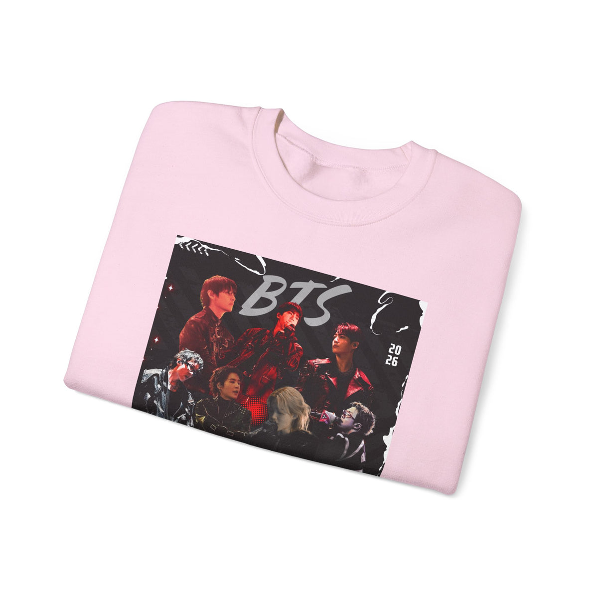 K-Pop Graphic Crewneck Sweatshirt — BTS Aesthetic Fan Design