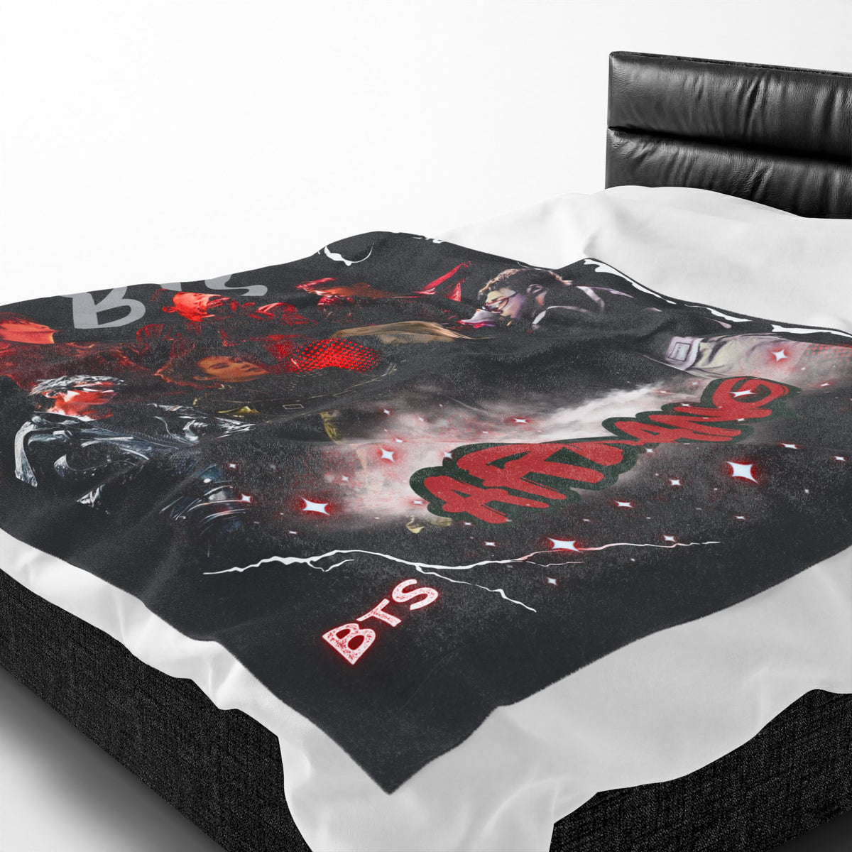 Velveteen Plush Blanket — BTS 'Arirang' Concert Collage Throw