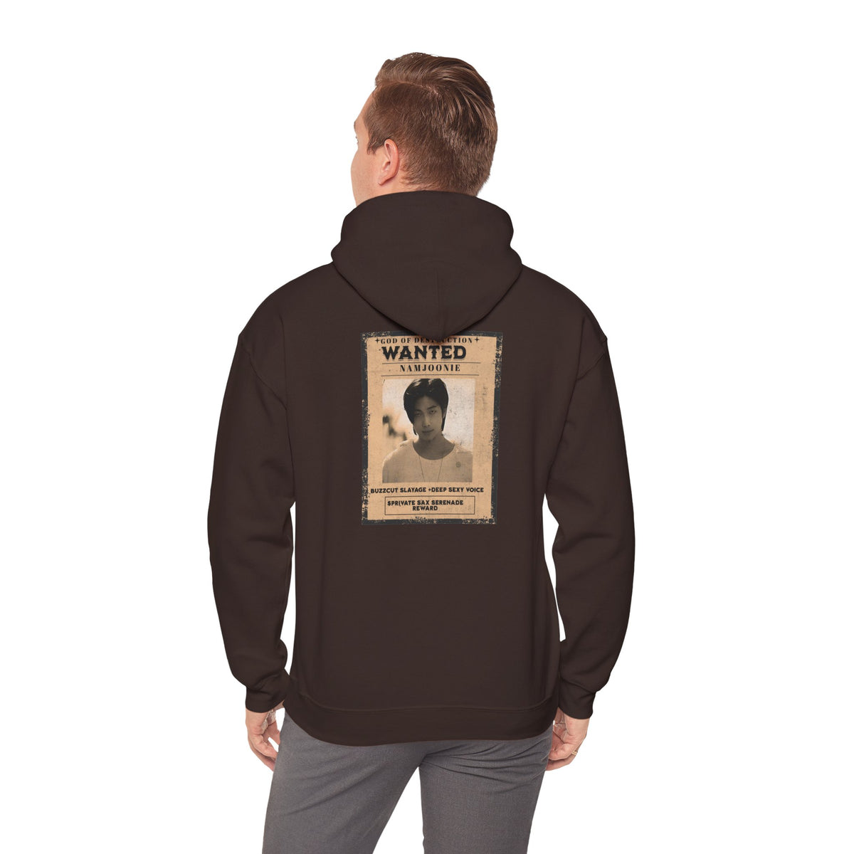 Wanted Namjoon Poster Hoodie — Vintage Photograph Graphic Sweatshirt