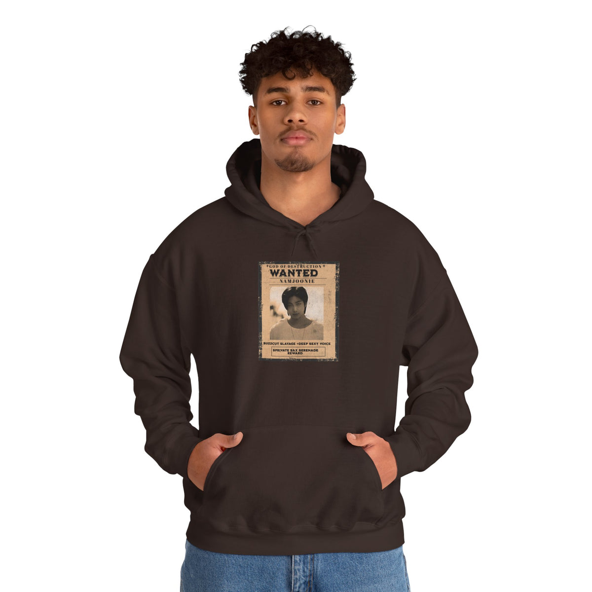 Wanted Namjoon Poster Hoodie — Vintage Photograph Graphic Sweatshirt
