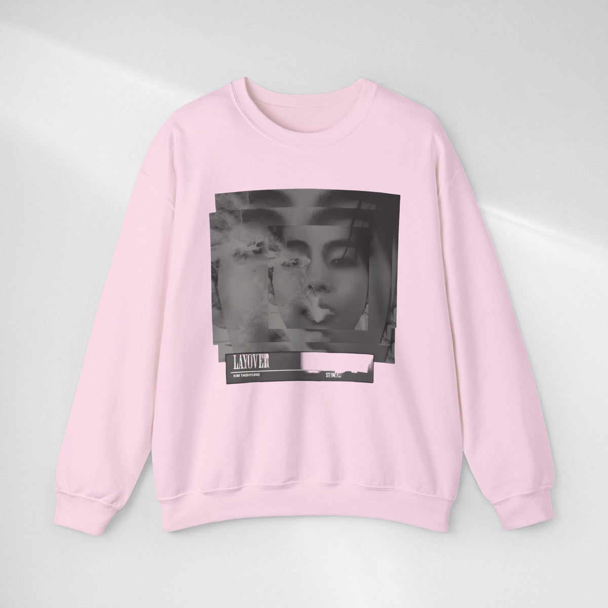 Graphic Crewneck Sweatshirt – Moody Collage Face Design