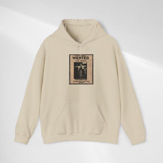 Wanted Poster Hoodie - Vintage 'WANTED: Jay Hope' Graphic Sweatshirt