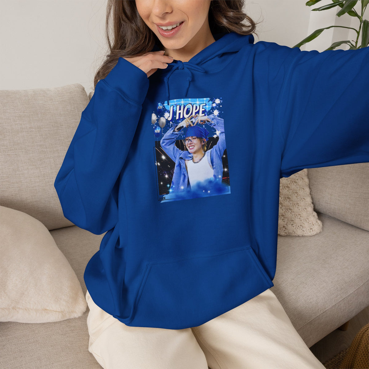 J-Hope 94 Blue Graphic Hoodie