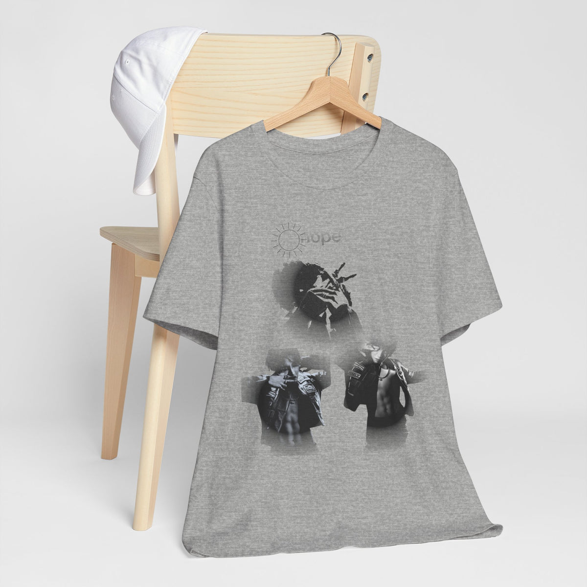 J HOPE T-Shirt — Grunge Black & White Band Photo Tee (Hope)