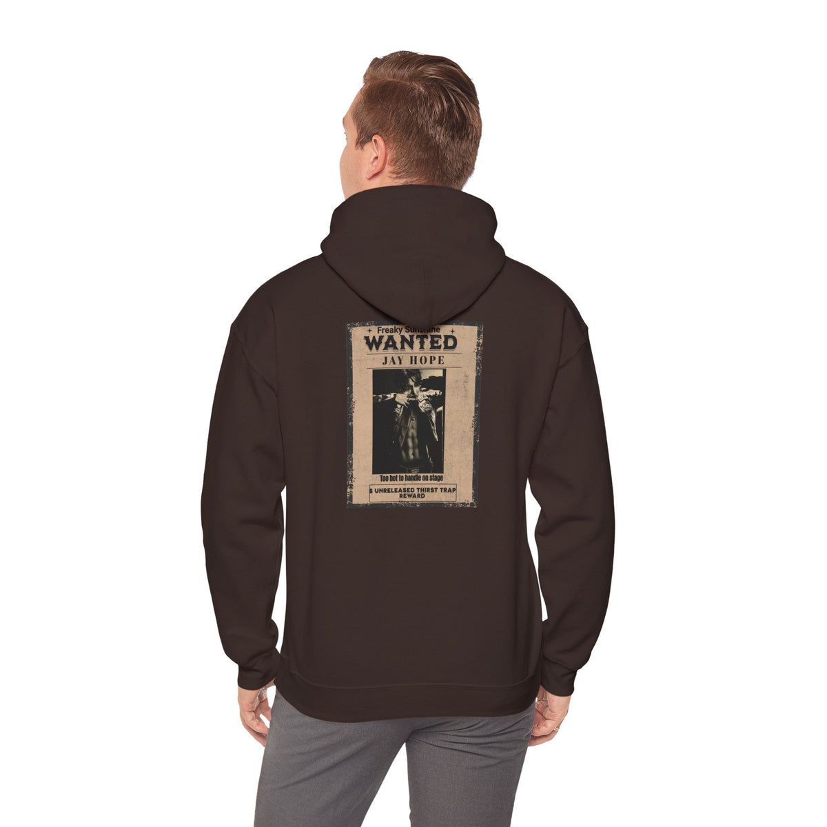 Wanted Poster Hoodie - Vintage 'WANTED: Jay Hope' Graphic Sweatshirt