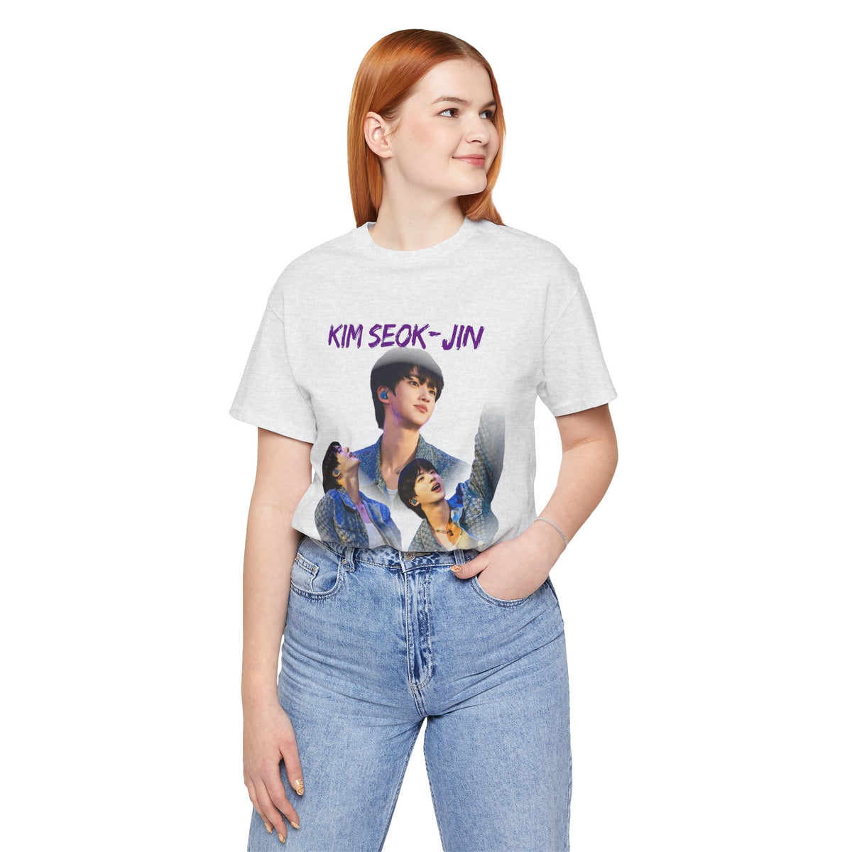 Jin (Kim Seok-jin) Fan Tee — K‑Pop BTS Portrait Graphic T‑Shirt