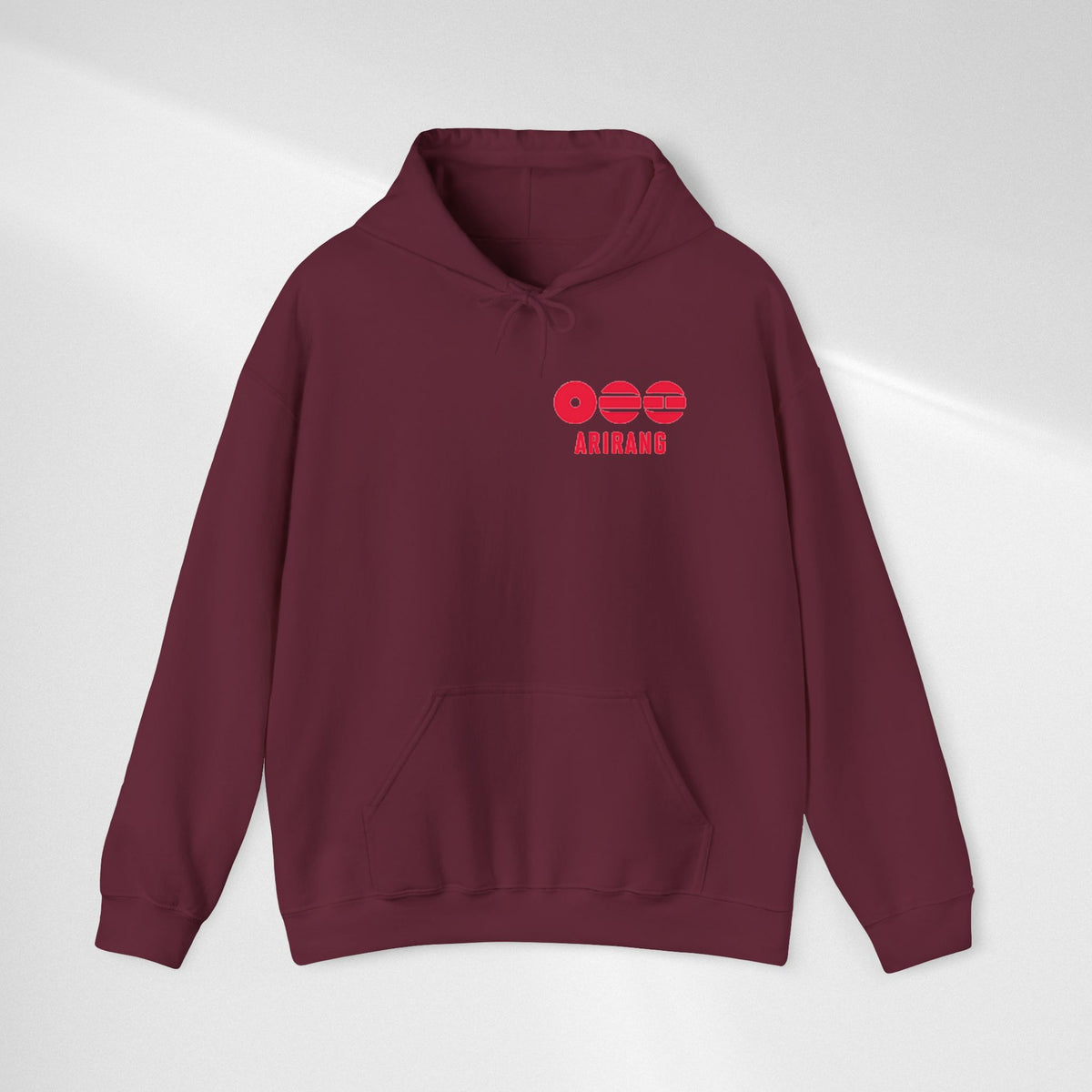Arirang Logo Hoodie — Minimal BTS Inspired White Pullover