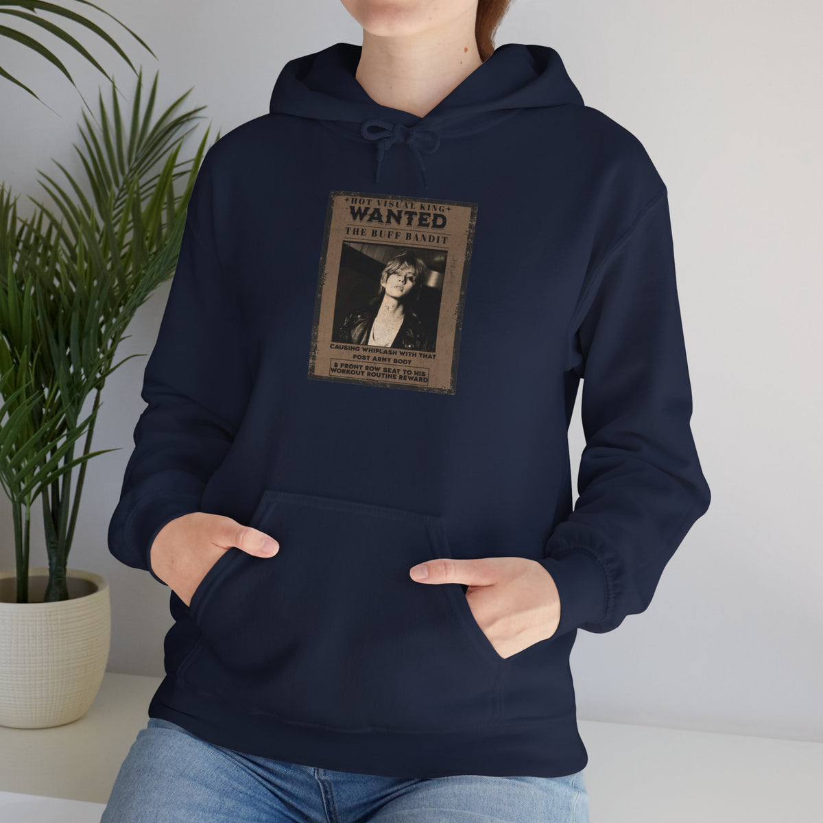 Vintage 'WANTED' Poster Hoodie — Retro V Design