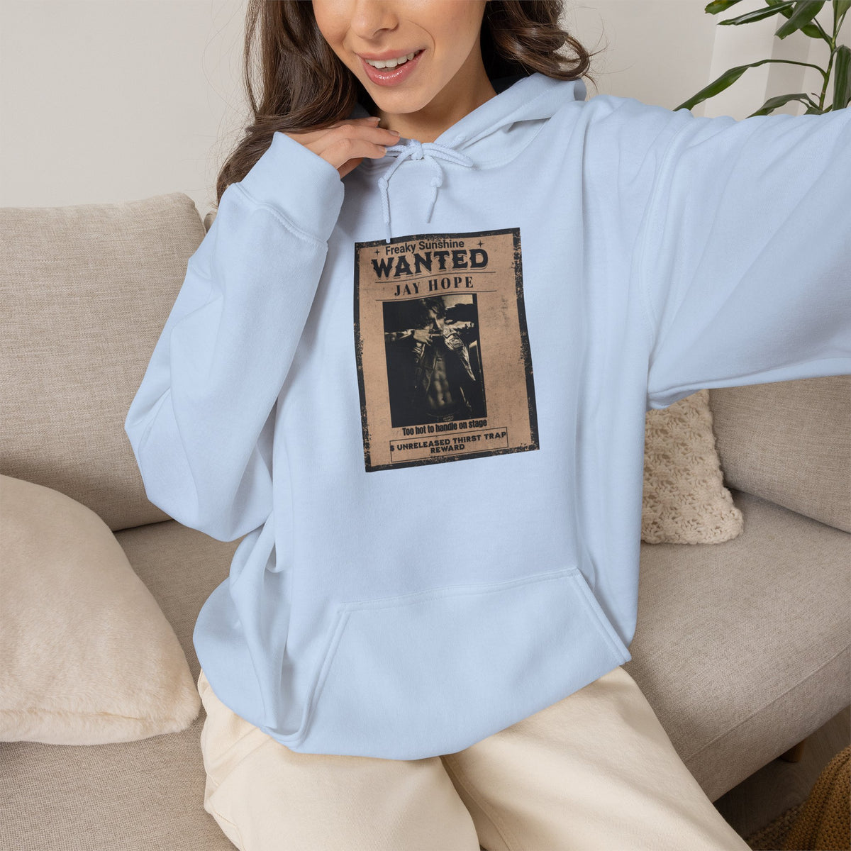 Wanted Poster Hoodie - Vintage 'WANTED: Jay Hope' Graphic Sweatshirt