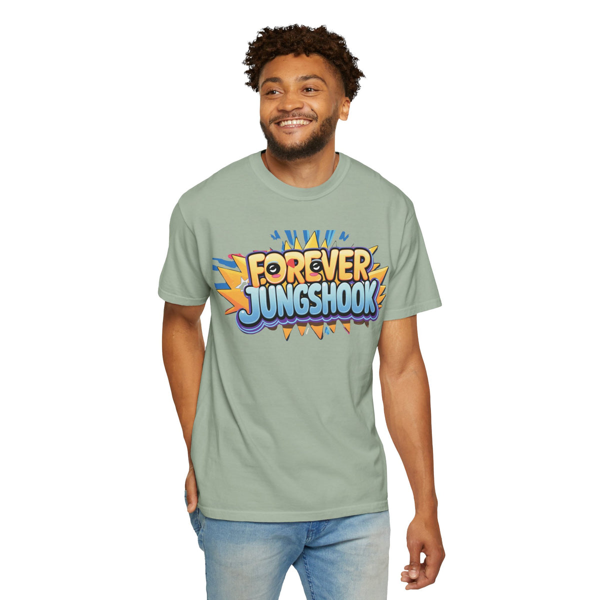 Forever Jungshook T-Shirt — Colorful Fan Graphic Tee