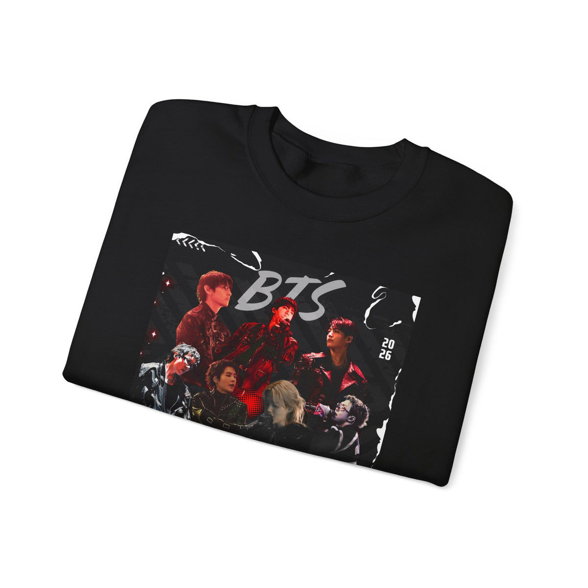 K-Pop Graphic Crewneck Sweatshirt — BTS Aesthetic Fan Design