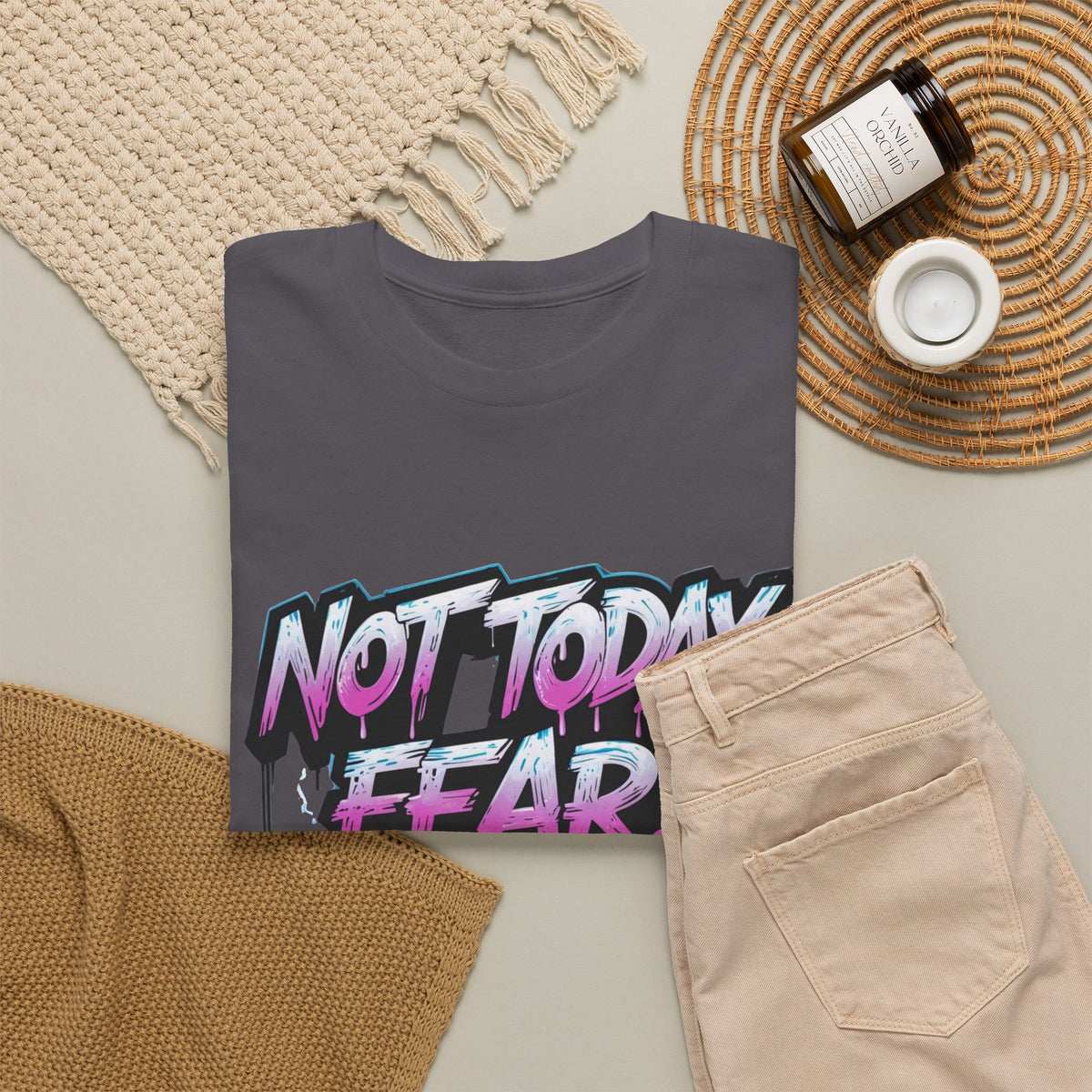 Not Today Fear! Graphic Tee — BTS  Motivational Streetwear