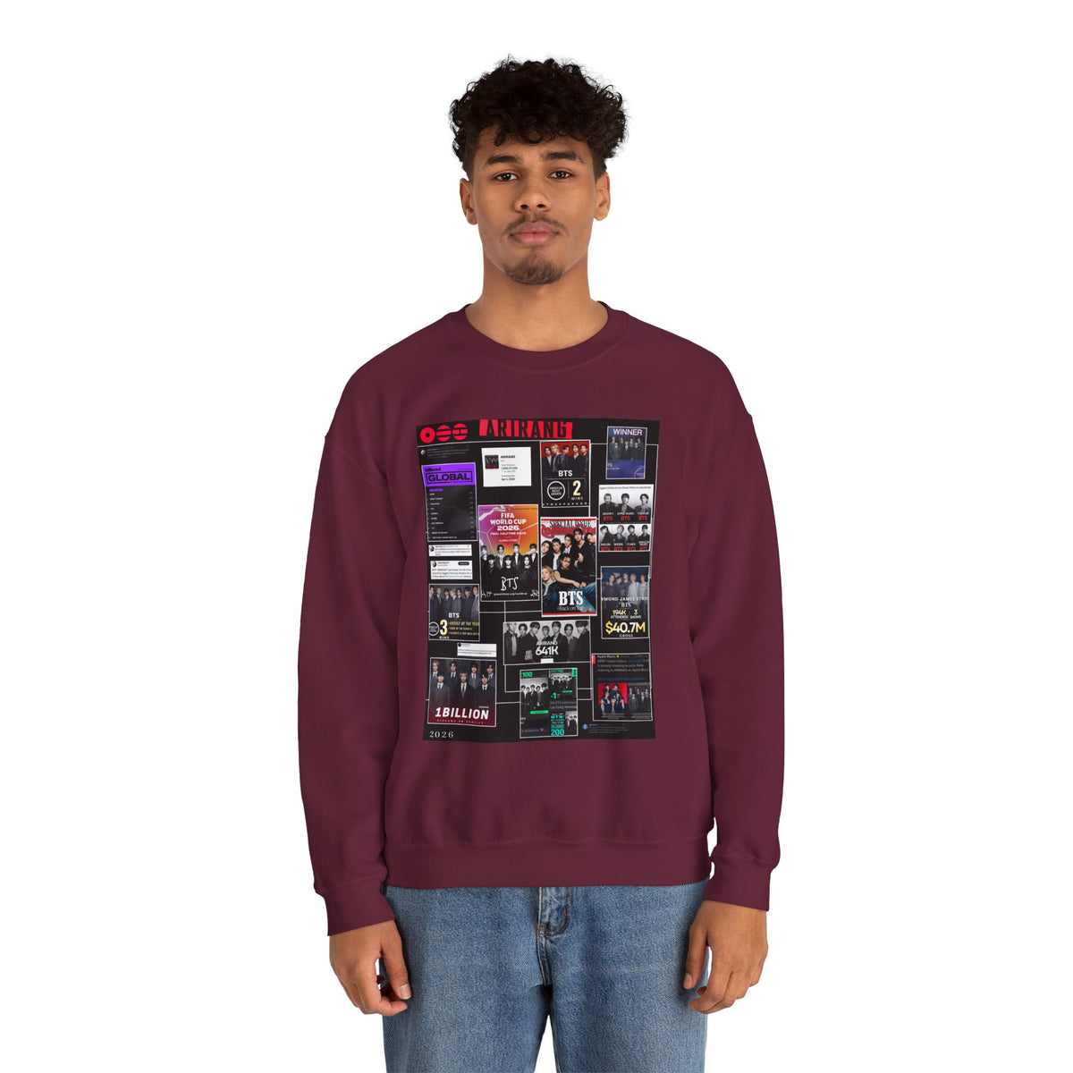 Collage Graphic Sweatshirt — BTS Moments Photo Montage Crewneck