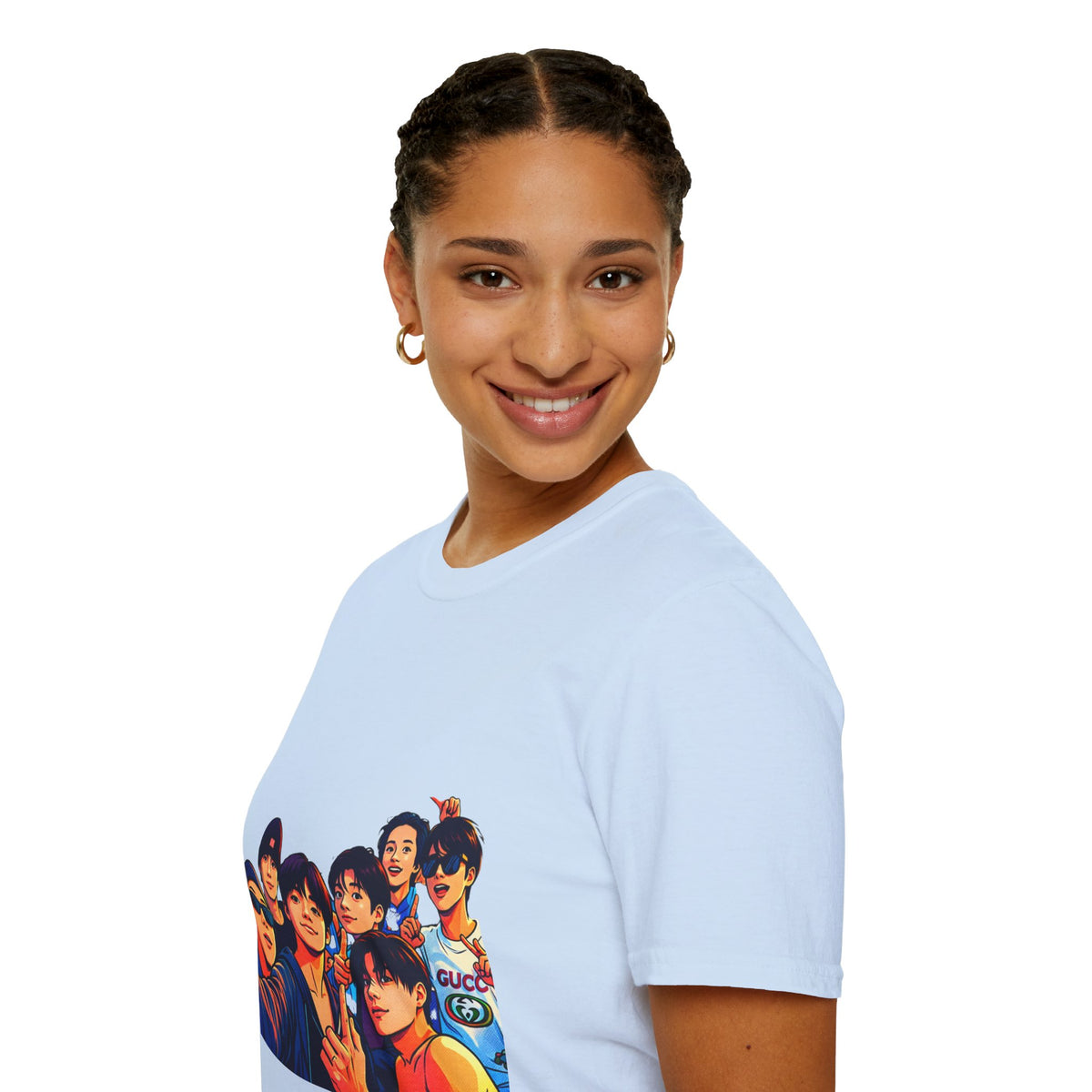 BTS K-Pop Group Photo T-Shirt — Colorful Band Portrait Tee