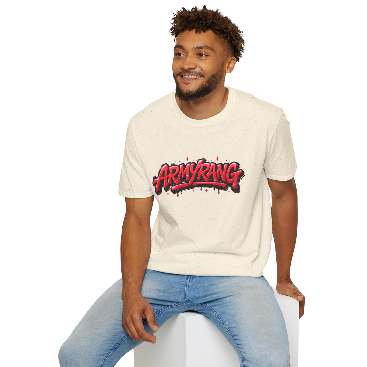 ArmyRang Graphic T-Shirt — Red Graffiti Streetwear Tee