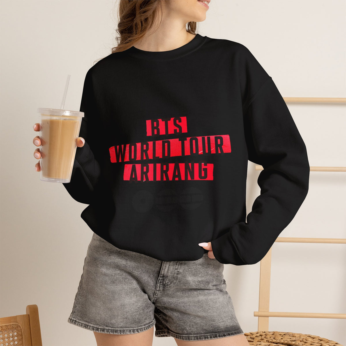 BTS ARMY Crewneck Sweatshirt — “BTS World Tour Arirang” Front & “Army Forever Bangtan Forever” Back