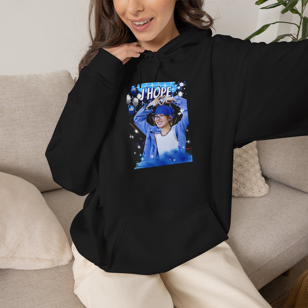 J-Hope 94 Blue Graphic Hoodie