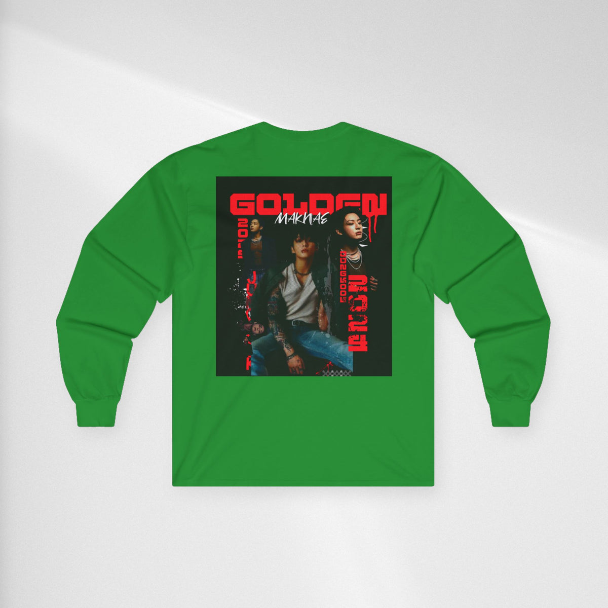 JK Golden Era Long Sleeve Tee — Retro Duo Portrait Graphic
