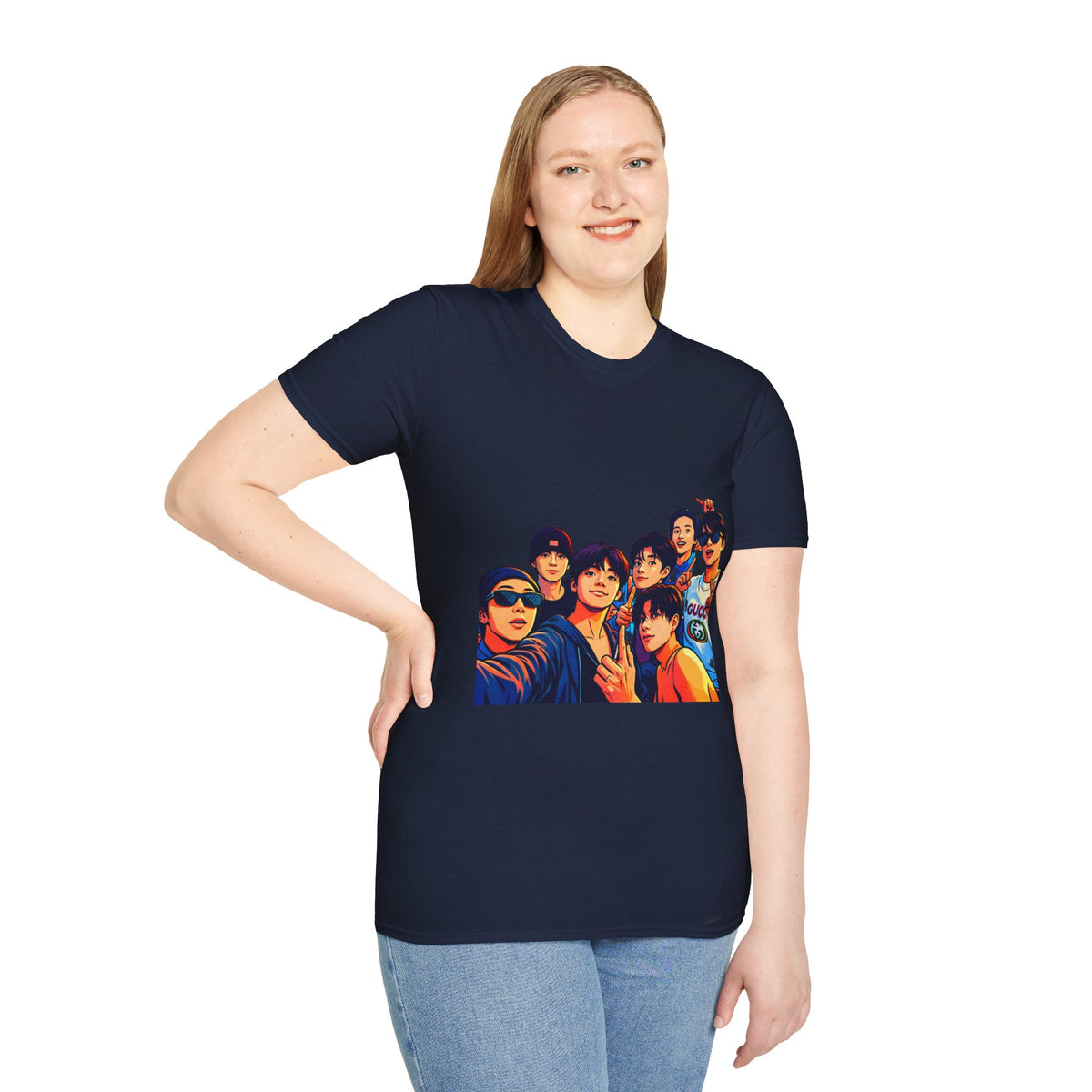 BTS K-Pop Group Photo T-Shirt — Colorful Band Portrait Tee