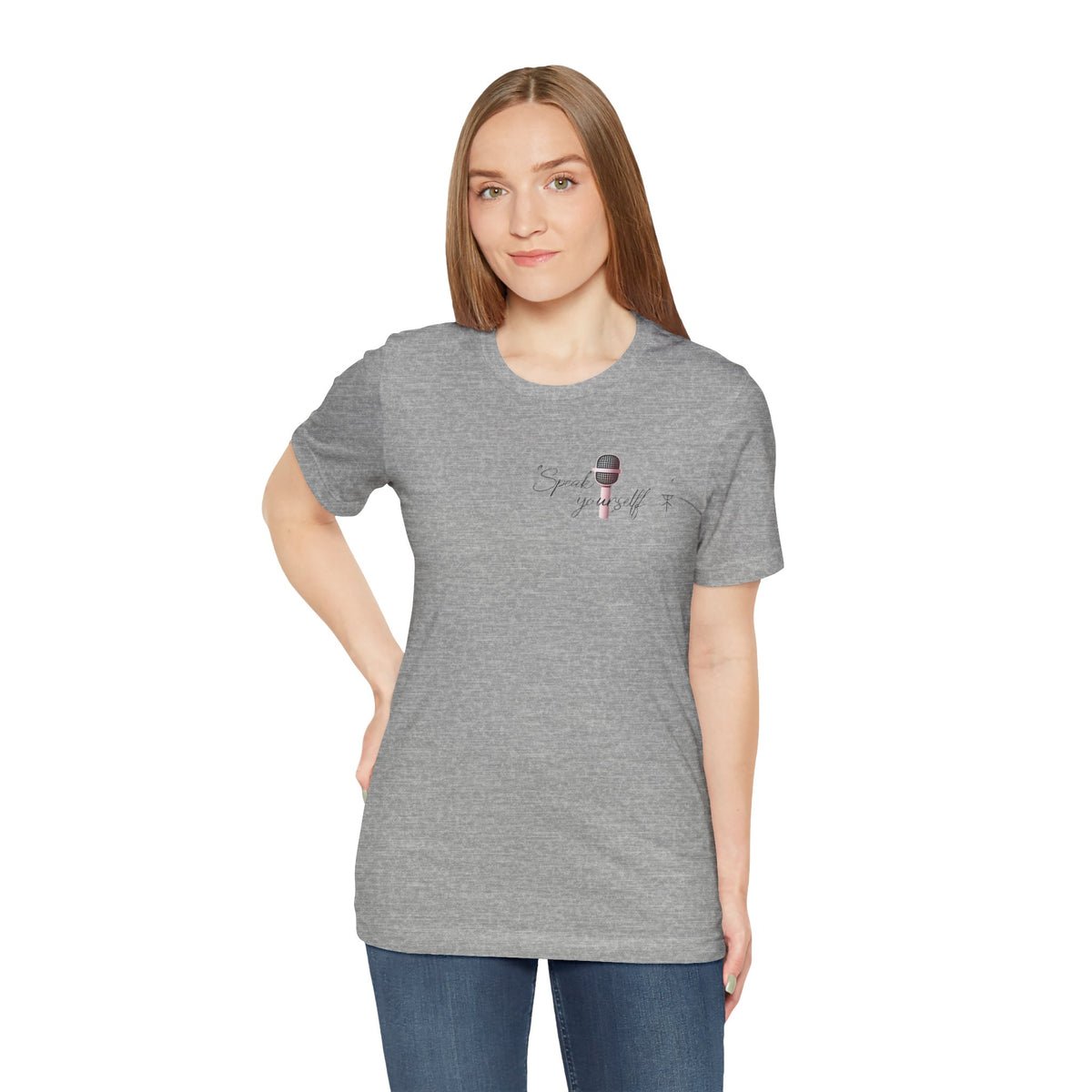 Microphone Graphic Tee — "Speak Your Truth" Short Sleeve T-Shirt